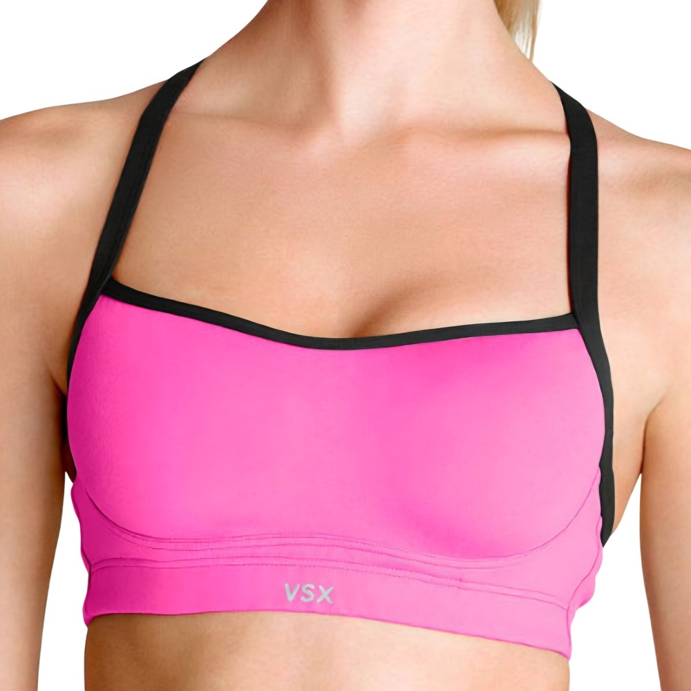 Victoria's Secret Sport Bra Women 34C Pink VSX Underwire Racerback High Impact